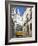 Tram (Electricos) Along Rua Das Escolas Gerais with Tower of Sao Vicente de Fora, Lisbon, Portugal-Stuart Black-Framed Photographic Print