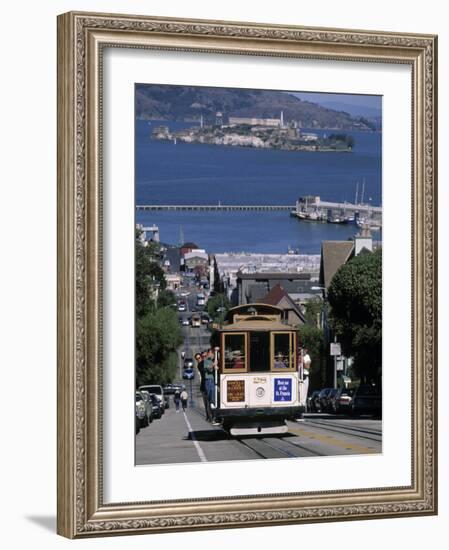 Tram, Hyde St, San Francisco, California, USA-Walter Bibikow-Framed Photographic Print