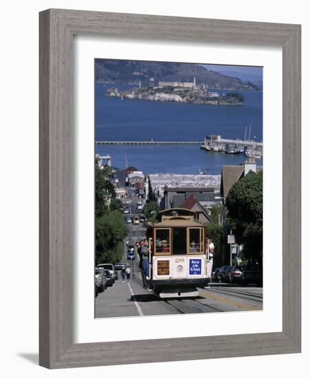 Tram, Hyde St, San Francisco, California, USA-Walter Bibikow-Framed Photographic Print