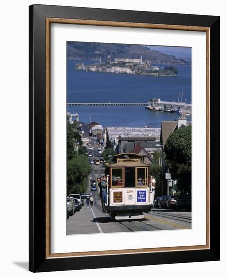 Tram, Hyde St, San Francisco, California, USA-Walter Bibikow-Framed Photographic Print