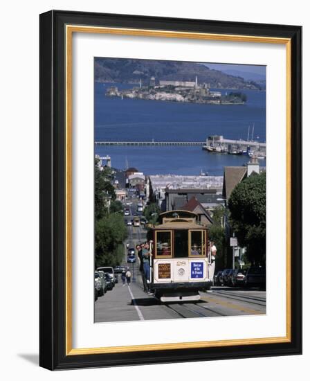 Tram, Hyde St, San Francisco, California, USA-Walter Bibikow-Framed Photographic Print