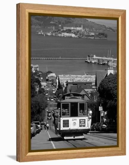 Tram, Hyde St, San Francisco, California, USA-Walter Bibikow-Framed Premier Image Canvas