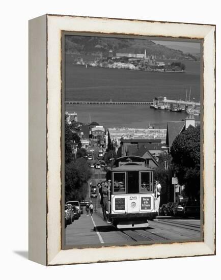 Tram, Hyde St, San Francisco, California, USA-Walter Bibikow-Framed Premier Image Canvas