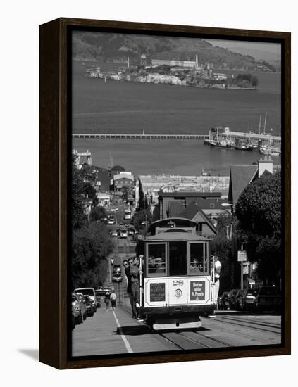 Tram, Hyde St, San Francisco, California, USA-Walter Bibikow-Framed Premier Image Canvas