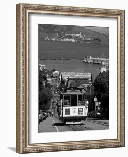 Tram, Hyde St, San Francisco, California, USA-Walter Bibikow-Framed Photographic Print