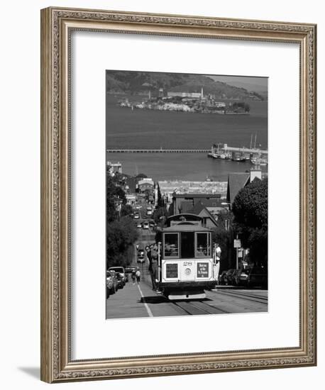 Tram, Hyde St, San Francisco, California, USA-Walter Bibikow-Framed Photographic Print