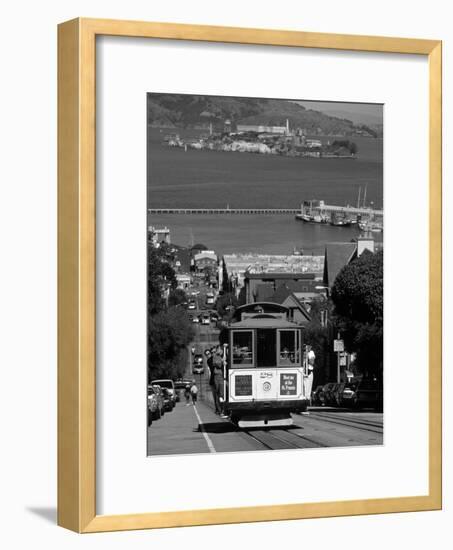 Tram, Hyde St, San Francisco, California, USA-Walter Bibikow-Framed Photographic Print