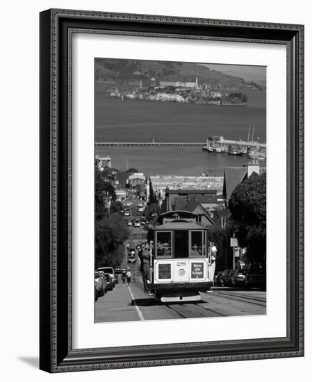 Tram, Hyde St, San Francisco, California, USA-Walter Bibikow-Framed Photographic Print