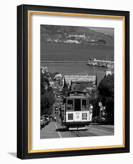 Tram, Hyde St, San Francisco, California, USA-Walter Bibikow-Framed Photographic Print