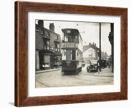 Tram in Birmingham-null-Framed Photographic Print