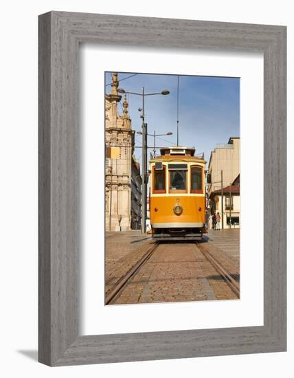 Tram in Front of Carmo Church-Acnaleksy-Framed Photographic Print