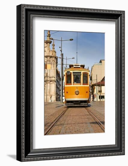 Tram in Front of Carmo Church-Acnaleksy-Framed Photographic Print