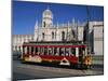 Tram in Front of the Geronimos Monastery in the Belem Area of Lisbon, Portugal, Europe-Lightfoot Jeremy-Mounted Photographic Print