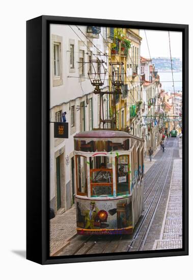 Tram in Lisbon, Portugal-null-Framed Premier Image Canvas