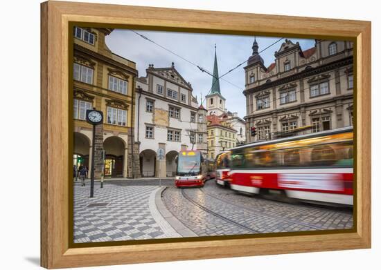 Tram in Mala Strana (Little Quarter), Prague, Czech Republic-Jon Arnold-Framed Premier Image Canvas