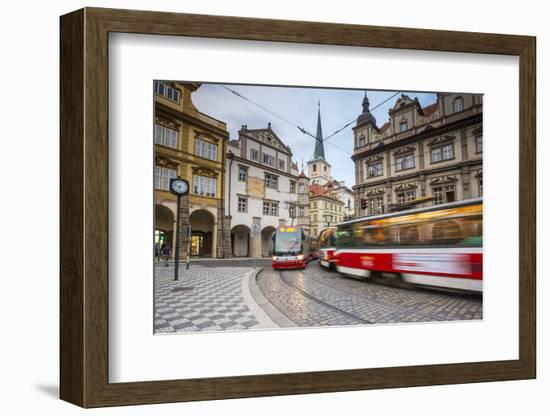 Tram in Mala Strana (Little Quarter), Prague, Czech Republic-Jon Arnold-Framed Photographic Print