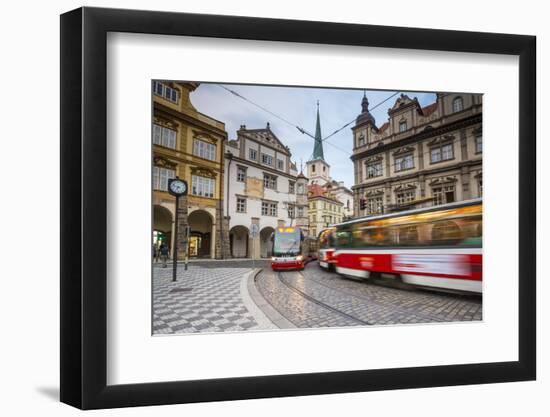 Tram in Mala Strana (Little Quarter), Prague, Czech Republic-Jon Arnold-Framed Photographic Print