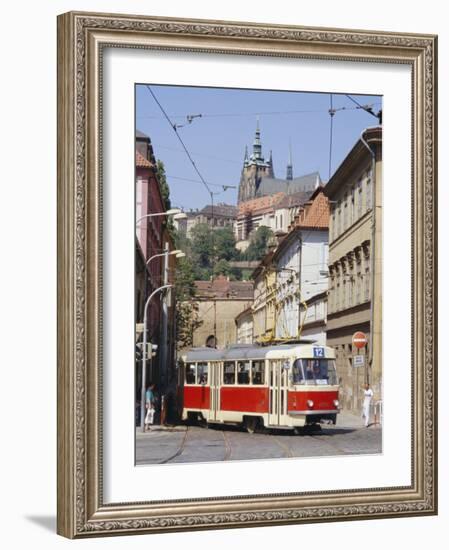 Tram in the Lesser Quarter, Prague, Czech Republic, Europe-Michael Short-Framed Photographic Print