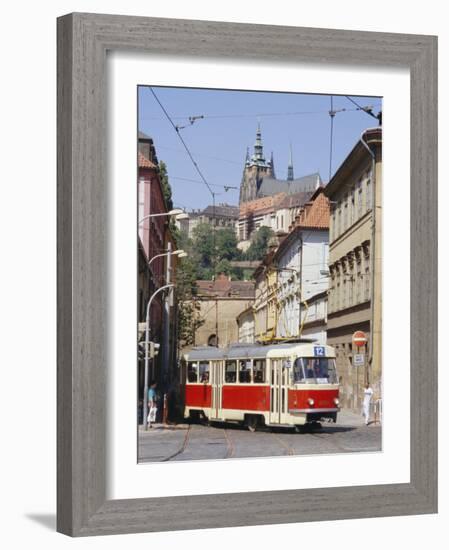 Tram in the Lesser Quarter, Prague, Czech Republic, Europe-Michael Short-Framed Photographic Print