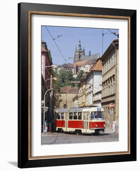 Tram in the Lesser Quarter, Prague, Czech Republic, Europe-Michael Short-Framed Photographic Print