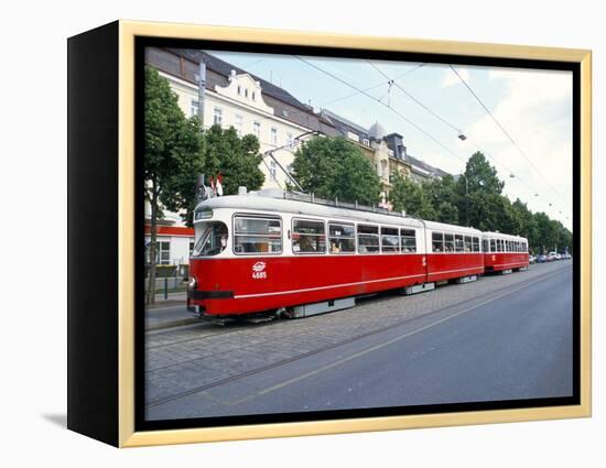 Tram, Leopoldstadt, Vienna, Austria-Richard Nebesky-Framed Premier Image Canvas