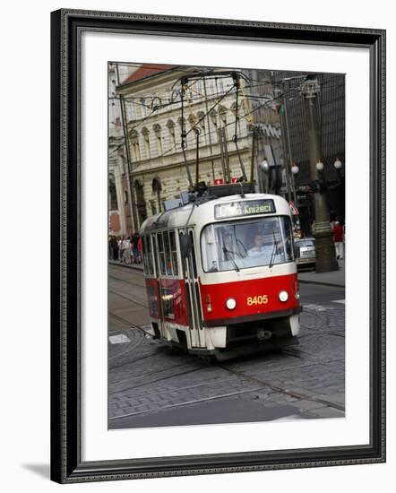 Tram, Prague, Czech Republic, Europe-Levy Yadid-Framed Photographic Print