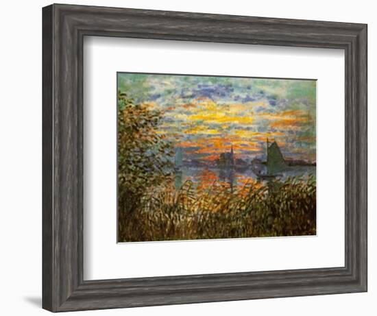 Tramonto a Lavacourt-Claude Monet-Framed Art Print