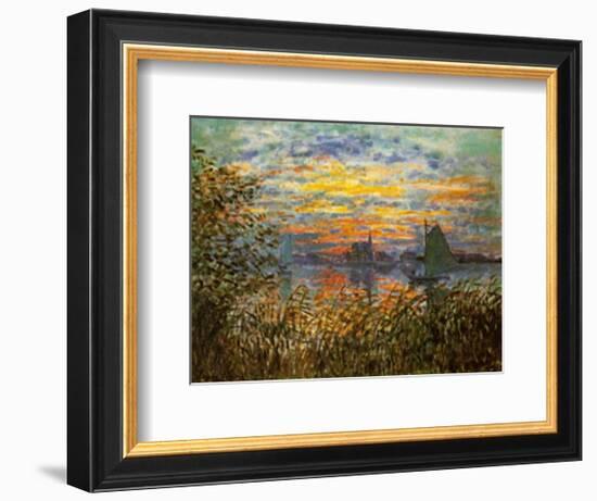 Tramonto a Lavacourt-Claude Monet-Framed Art Print