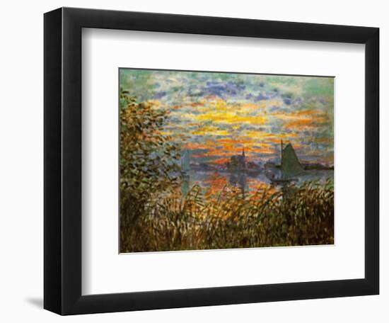 Tramonto a Lavacourt-Claude Monet-Framed Art Print