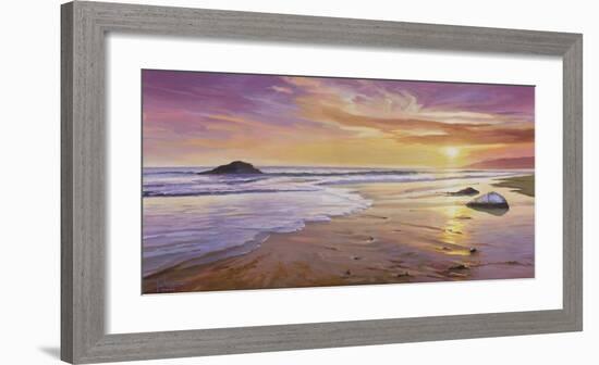 Tramonto Sul Mare-Adriano Galasso-Framed Art Print