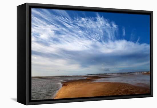 Tramore Strand and Town from the Dunes, Tramore, County Waterford, Ireland-null-Framed Premier Image Canvas