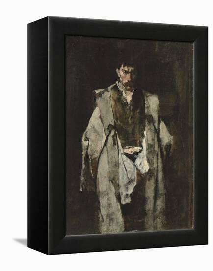 Tramp at Night; Un Vagabond De Nuit-Mihaly Munkacsy-Framed Premier Image Canvas