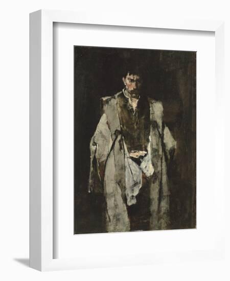 Tramp at Night; Un Vagabond De Nuit-Mihaly Munkacsy-Framed Giclee Print