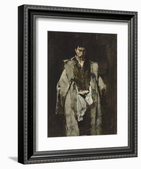 Tramp at Night; Un Vagabond De Nuit-Mihaly Munkacsy-Framed Giclee Print