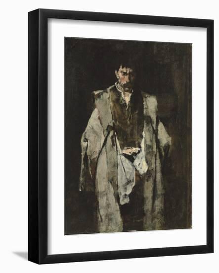 Tramp at Night; Un Vagabond De Nuit-Mihaly Munkacsy-Framed Giclee Print