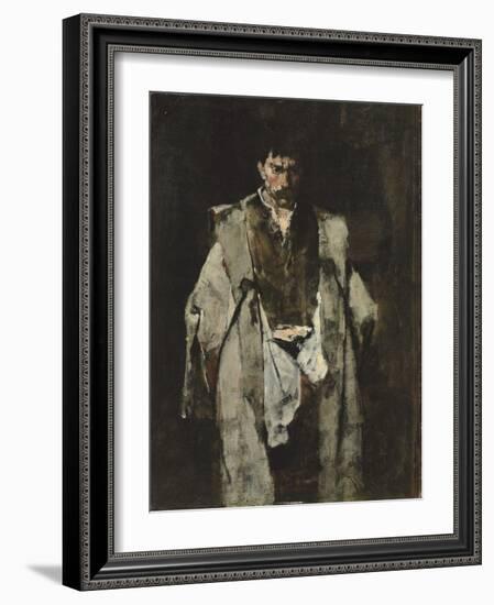 Tramp at Night; Un Vagabond De Nuit-Mihaly Munkacsy-Framed Giclee Print