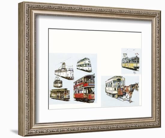 Trams-John S. Smith-Framed Giclee Print