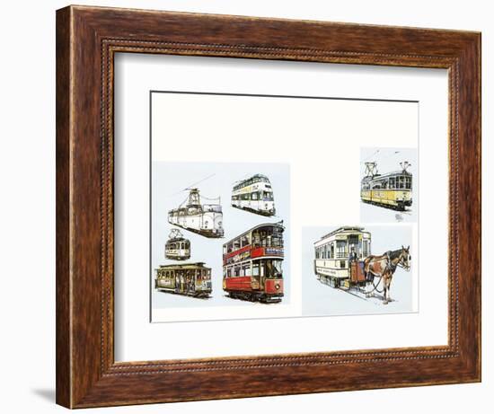 Trams-John S. Smith-Framed Giclee Print