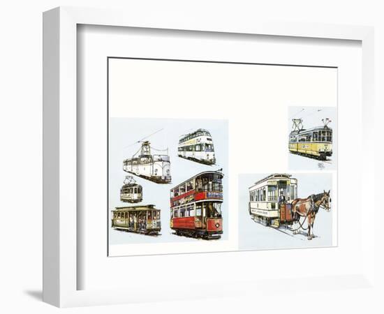 Trams-John S. Smith-Framed Giclee Print