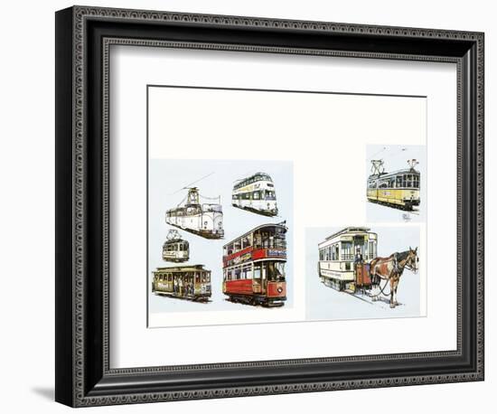 Trams-John S. Smith-Framed Giclee Print