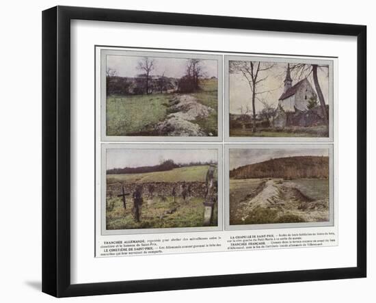 Tranchee Allemande, La Chapelle De Saint-Prix, Le Cimetiere De Saint-Prix, Tranchee Francaise-Jules Gervais-Courtellemont-Framed Photographic Print