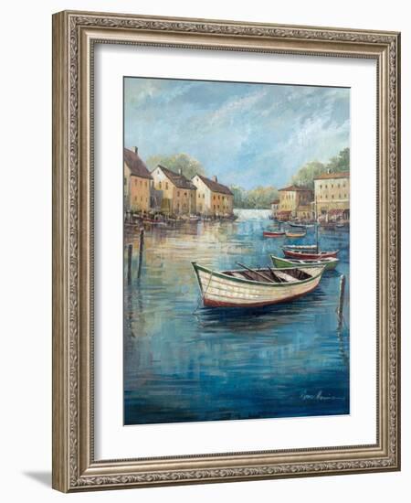 Tranquil Harbor II-Ruane Manning-Framed Art Print