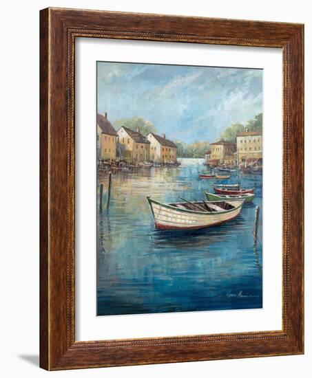 Tranquil Harbor II-Ruane Manning-Framed Art Print