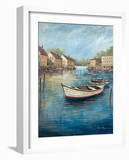 Tranquil Harbor II-Ruane Manning-Framed Art Print