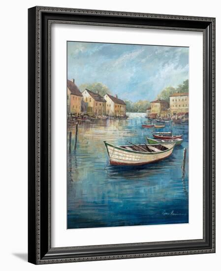 Tranquil Harbor II-Ruane Manning-Framed Art Print