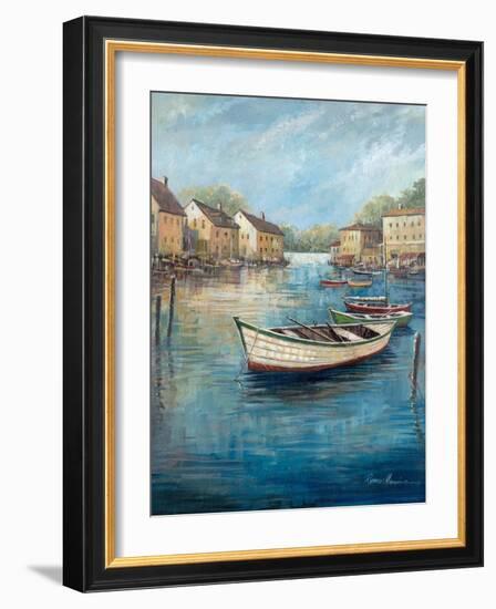 Tranquil Harbor II-Ruane Manning-Framed Art Print