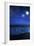 Tranquil Ocean at Night Against Starry Sky, Moon and Falling Meteorite-null-Framed Photographic Print