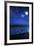 Tranquil Ocean at Night Against Starry Sky, Moon and Falling Meteorite-null-Framed Photographic Print