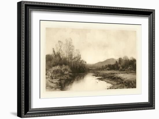 Tranquil Riverscape II-Julian Rix-Framed Art Print