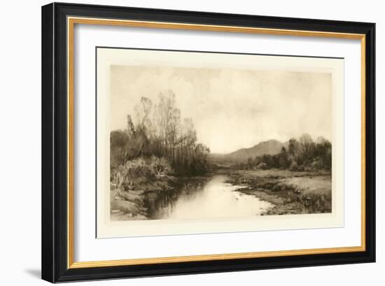 Tranquil Riverscape II-Julian Rix-Framed Art Print
